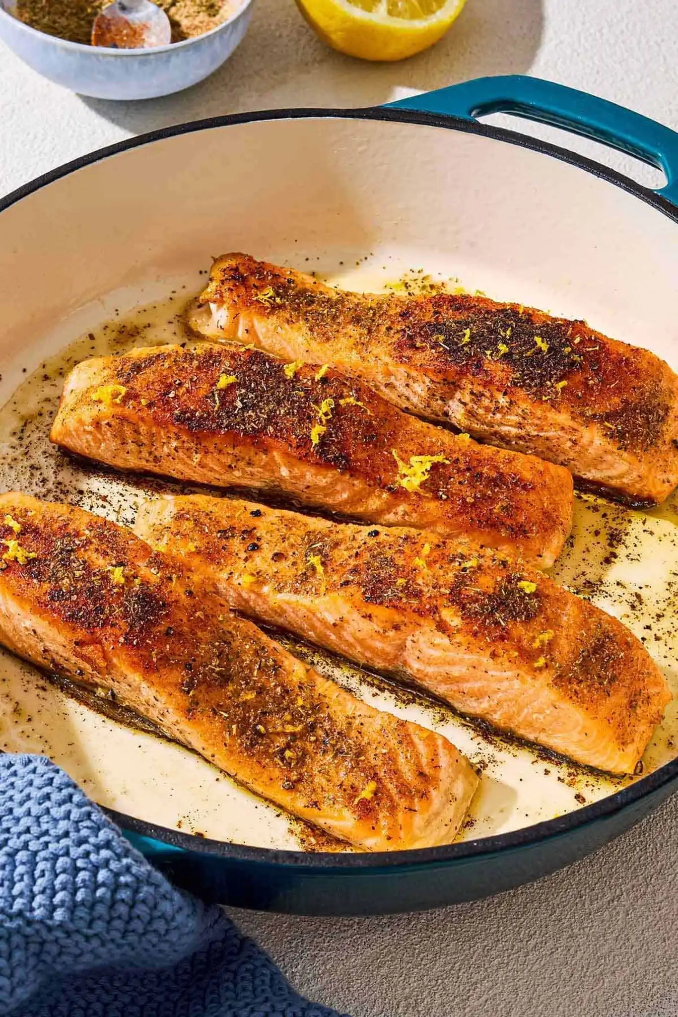 Pan Seared Salmon w/2 sides